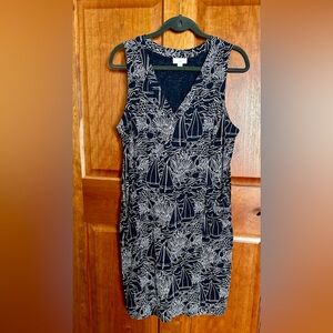 JJill Navy blue dress with Nautical design.